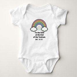 Funny "Gold at the End of the Tantrum" Rainbow Baby Strampler