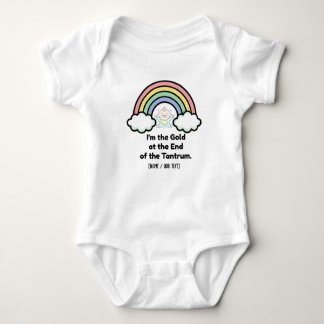 Funny "Gold at the End of the Tantrum" Rainbow Baby Strampler
