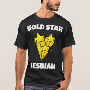 Funny Gold Star Lesbian T Novelty Gay Pride T T-Shirt