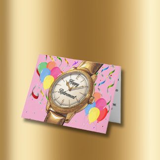 Funny Gold Watch feiert Rente Karte