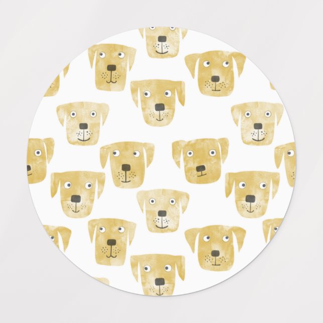 Funny Golden Labrador Retriever Dog Etiketten (Design 1)
