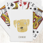 Funny Golden Labrador Retriever Dog Individuelle N Spielkarten<br><div class="desc">Niedliches Golden Labrador Retriever Aquarellmalerei,  perfekt für Hundefreunde. Personalisieren Sie es,  indem Sie den Namen ändern oder entfernen.</div>
