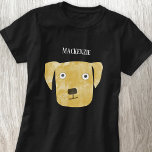Funny Golden Labrador Retriever Dog Individuelle N T-Shirt<br><div class="desc">Niedliche kleine Golden Labrador Retriever Hundekunst,  die Sie zum Lächeln bringt. Anpassen durch Ändern oder Entfernen des Namens.</div>