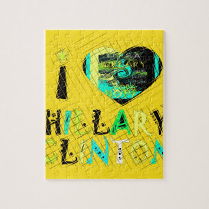 Funny Golden lovey Phantastisch Hope Hillary, USA  Puzzle