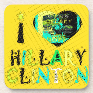 Funny Golden lovey Phantastisch Hope Hillary, USA  Untersetzer