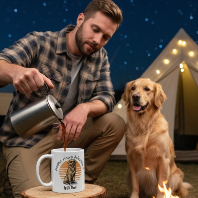 Funny Golden/ Orange Add photo Personalification Kaffeetasse (Von Creator hochgeladen)