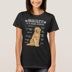 Funny Golden Retriever Anatomie Dog T-Shirt
