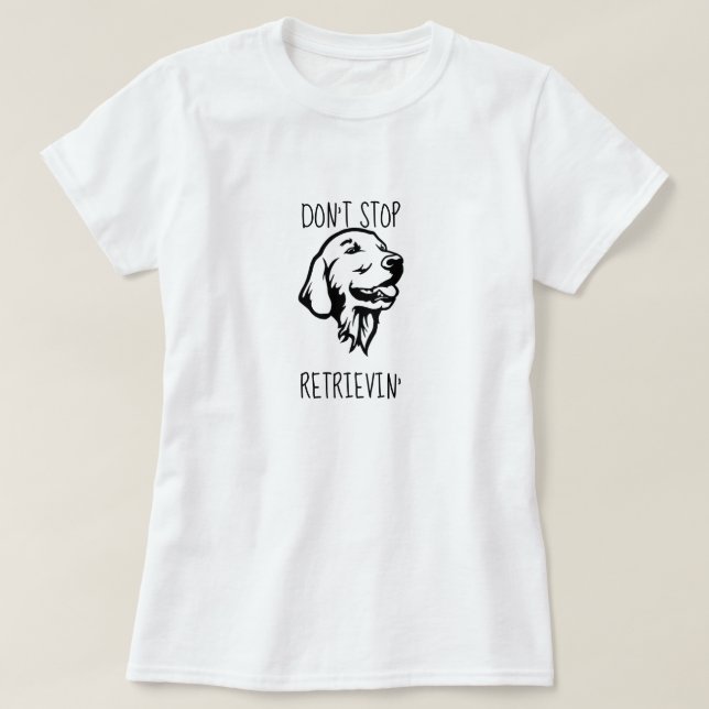 Funny Golden Retriever Basic T - Shirt (Design vorne)