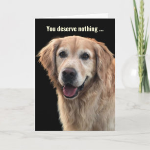 Funny Golden Retriever Birthday Card Karte