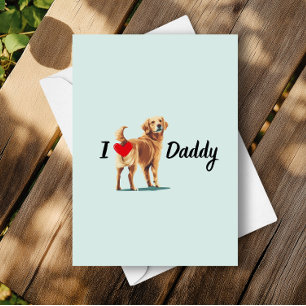 Funny Golden Retriever Dog Bum Hintern Vatertag Karte