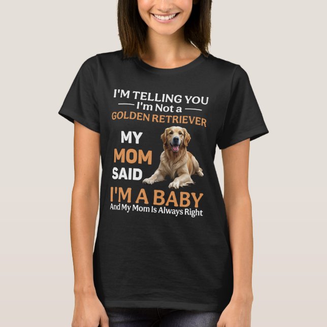 Funny Golden Retriever Dog T-Shirt (Vorderseite)