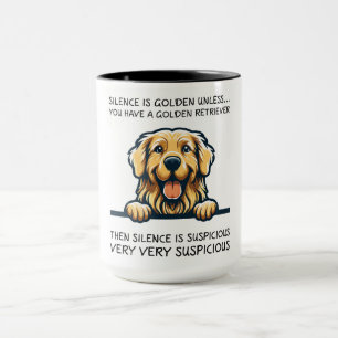 Funny Golden Retriever Dog Tasse