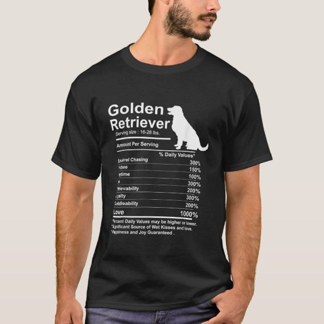 Funny Golden Retriever Facts food Gift Retrie T-Shirt (Vorderseite)