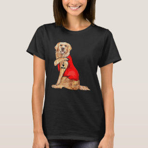 Funny Golden Retriever Hund I Liebe Mama Tattoo T-Shirt