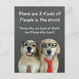 Funny Golden Retriever Math Joke Postkarte