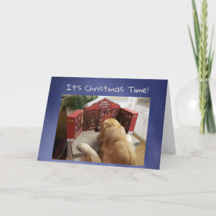 Funny Golden Retriever mit Leckereien Adventskalen Karte