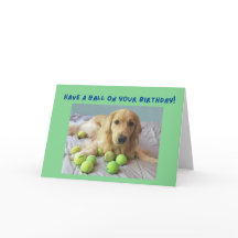 Funny Golden Retriever mit Tennis Balls Geburtstag