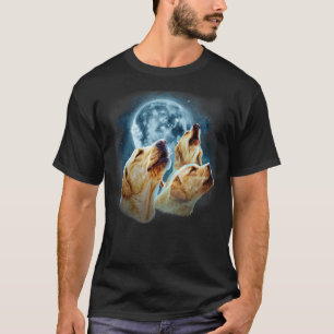 Funny Golden Retriever Shirt - Howling am Mond