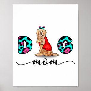 Funny Golden Retriever Tattoo I Liebe You Dog Mama Poster