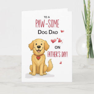 Funny Golden Retriever Vatertag vom Hund Karte