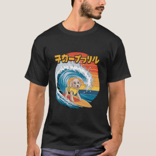 Funny Goldendoodle Dog Japanisch Kanagawa Wave T-Shirt