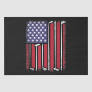 Funny Golf American Flag Golf Player Vintag Golfe Seidenpapier