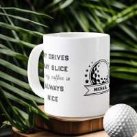 Funny Golf and Coffee Pufftypografie Personalisier