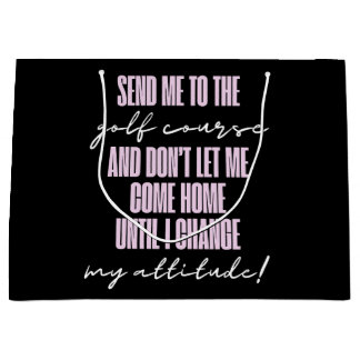 Funny Golf Attitude-Geschenktasche Große Geschenktüte