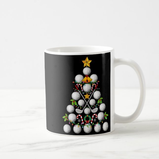 Funny Golf Ball Christmas Tree Christmas Golf Love Kaffeetasse (Rechts)
