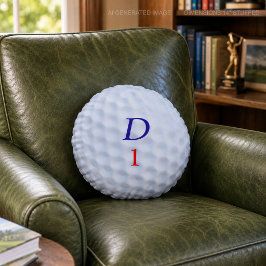 Funny Golf Ball Dimpled Rundkissen Rundes Kissen