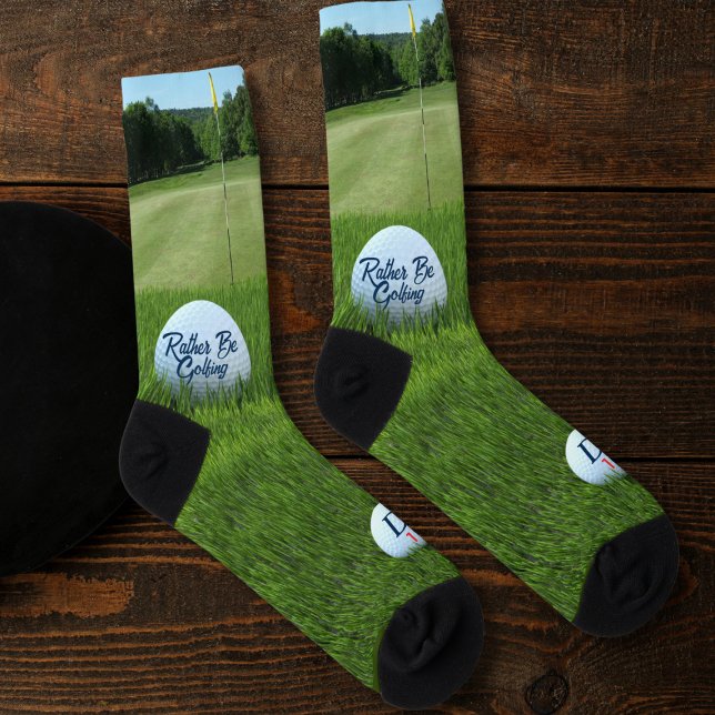 Funny Golf Ball eher Golfschläger sein Socken (I would so rather be golfing. Wouldn't you? Just add your initial and golf ball number)