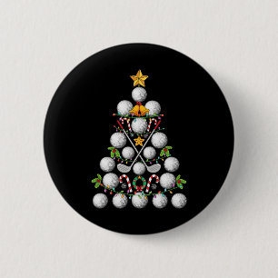 Funny Golf Ball Weihnachtsbaum WeihnachtsGolf Lieb Button