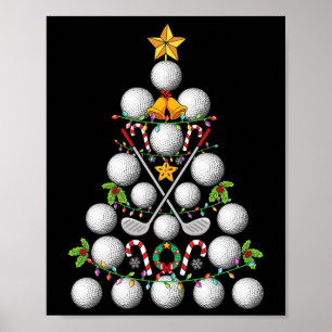 Funny Golf Ball Weihnachtsbaum WeihnachtsGolf Lieb Poster