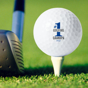 Funny Golf Balls #1 GolfGrand Blue Monogram Golfball
