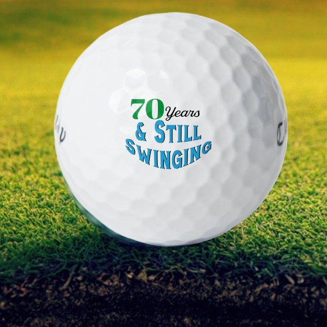 Funny Golf Balls 70. Geburtstag Golfball (Celebrate a golfer's 70th birthday in style with Funny Golf Balls 70th Birthday edition. )