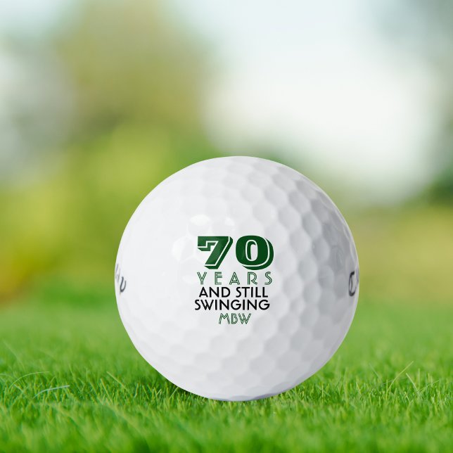 Funny Golf Balls 70. Geburtstagsparty Mit Monogram Golfball (Von Creator hochgeladen)