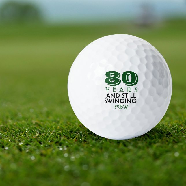 Funny Golf Balls 80. Geburtstagsparty Mit Monogram Golfball (Von Creator hochgeladen)