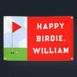 Funny Golf Birthday Banner<br><div class="desc">Kreatives Golf-Party oder Event-Banner für Geburtstagsfeiern oder große Turniere. So personalisieren Sie Text bearbeiten, um den Namen des Golfers hinzuzufügen.</div>