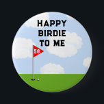 Funny Golf Birthday Button<br><div class="desc">Birdie-Spaß zum Geburtstag am Golf. So personalisieren Sie Text bearbeiten,  um das Alter Ihres Lieblings-Golfers hinzuzufügen.</div>