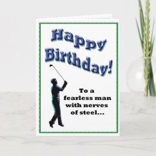 Funny Golf Birthday Card Karte