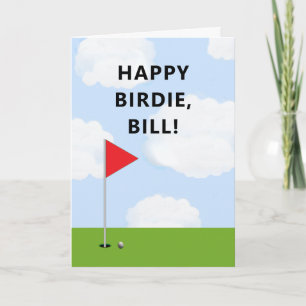 Funny Golf Birthday Karte