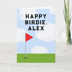 Funny Golf Birthday Karte