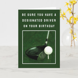 Funny Golf Birthday Karte