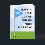 Funny Golf Birthday Karte<br><div class="desc">Kreative Golf Geburtstagskarte für Golfer. So personalisieren Sie Text bearbeiten,  um Namen und Alter hinzuzufügen oder auf andere Weise anpassen.</div>