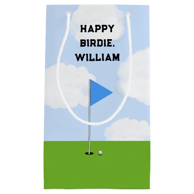 Funny Golf Birthday Kleine Geschenktüte (Vorderseite)