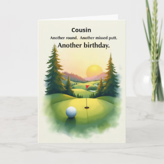 Funny Golf Birthday Missed Putt Custom Relation Karte