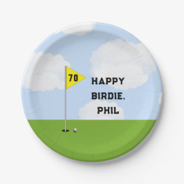 Funny Golf Birthday Pappteller