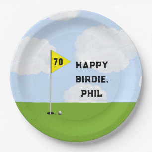 Funny Golf Birthday Pappteller