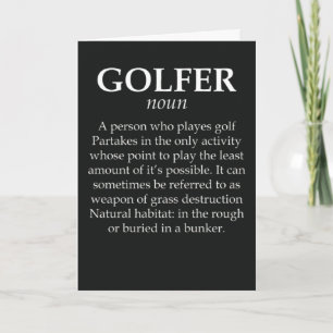 Funny Golf Cards für Golfer Vater Großvater Spaß Karte