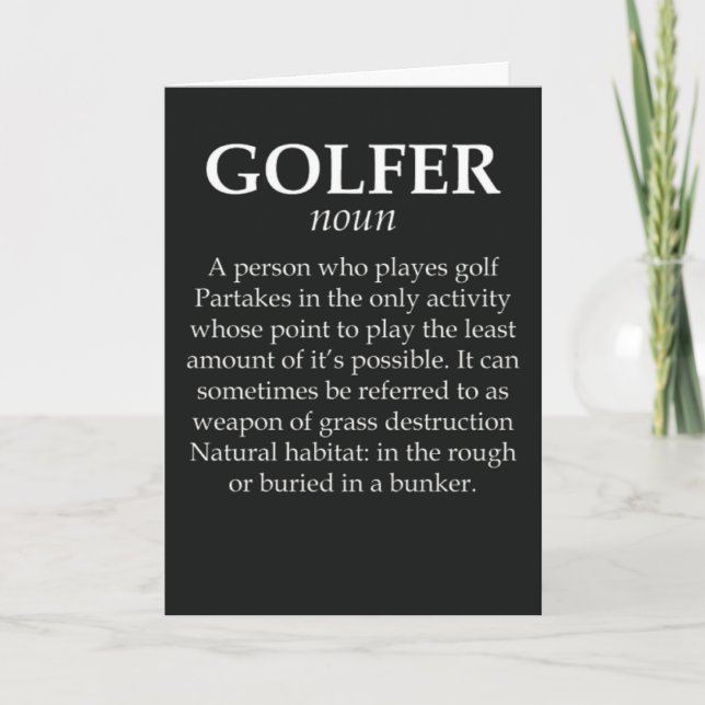 Funny Golf Cards für Golfer Vater Großvater Spaß Karte (Vorderseite)